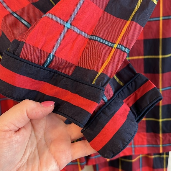 Gretchen Scott PJ SET Plaidy Cooper 💯 cotton size M - Picture 6 of 16